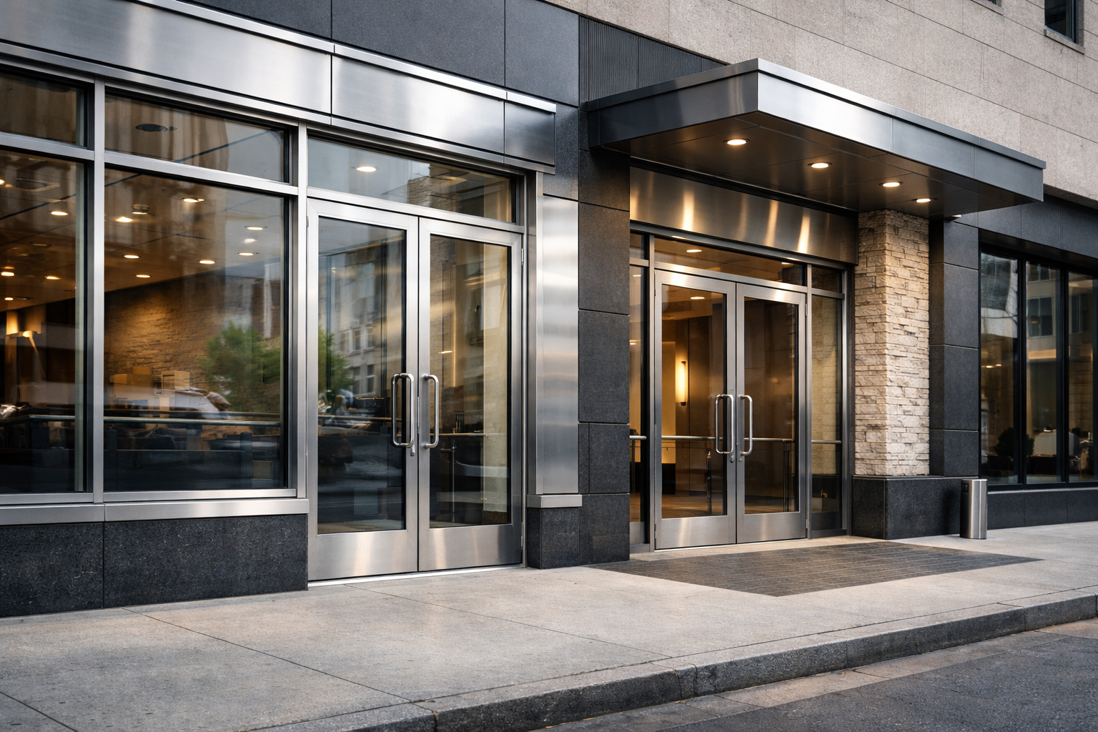 Professional storefront installation